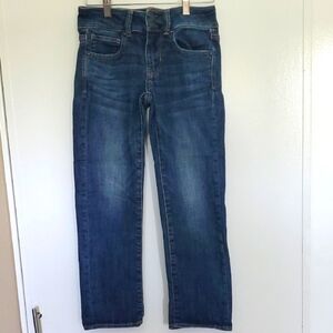 American Eagle Outfitters Dark Blue Straight Jeans Extreme Stretch
